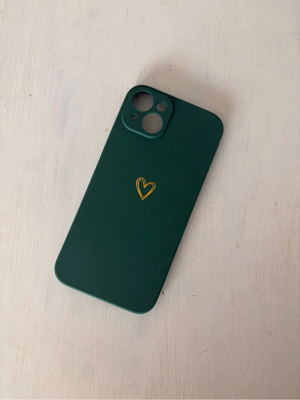 iPhone 15 Plus Green Heart Silicone Phone Case